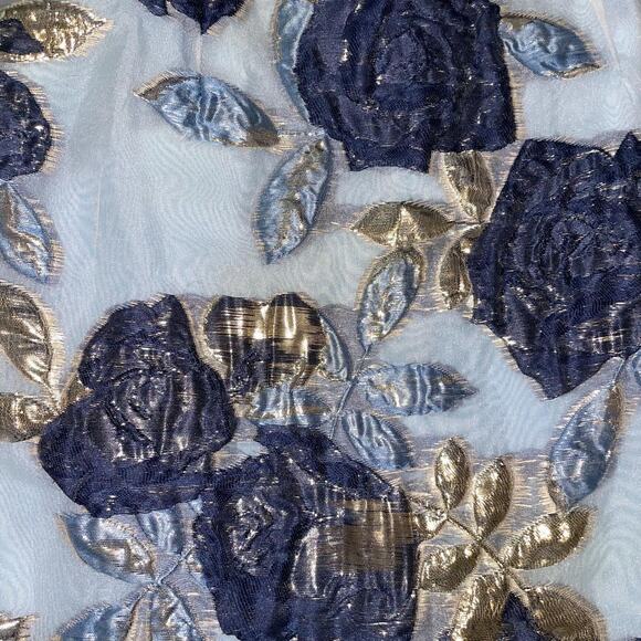 Blue and Navy Floral Dress - Picture 4 of 5